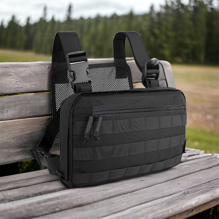 Тактична сумка нагрудна з Cordura 1000D, чоловіче розвантаження чорна