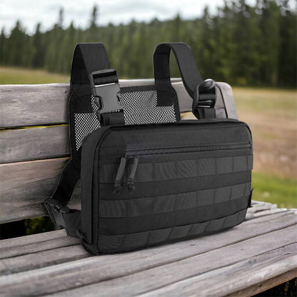 Тактична сумка нагрудна з Cordura 1000D, чоловіче розвантаження чорна