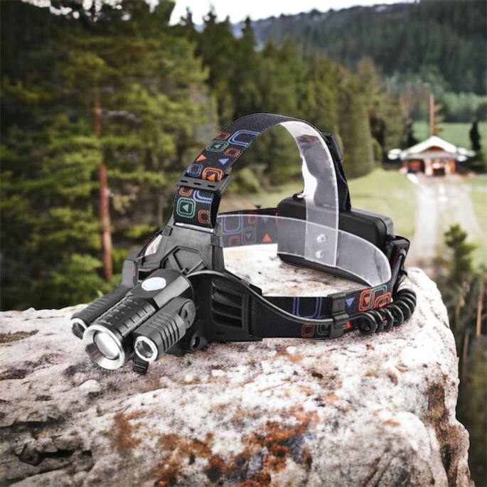 Фонарь налобный W602-T6-2XPE Bike с велокреплением 2x18650, светодиодный фонарь на лоб, сверхмощный