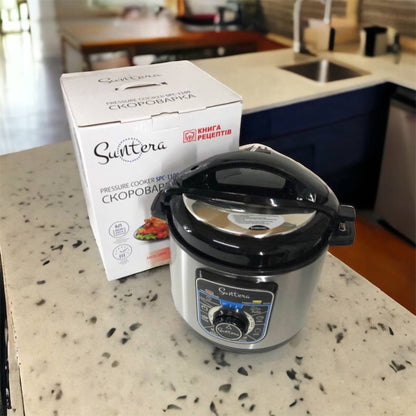 Мультиварка-скороварка SUNTERA SPC-1100 1000 Вт, пароварка для кухни бытовая, антипригарные рисоварки
