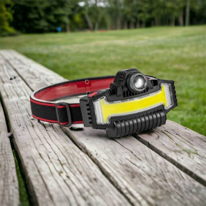 Налобный фонарик Bailong BL-W685-LTS+COB+RGB, 5 режимов, водостойкий, ударостойкий, USB кабель Type-c