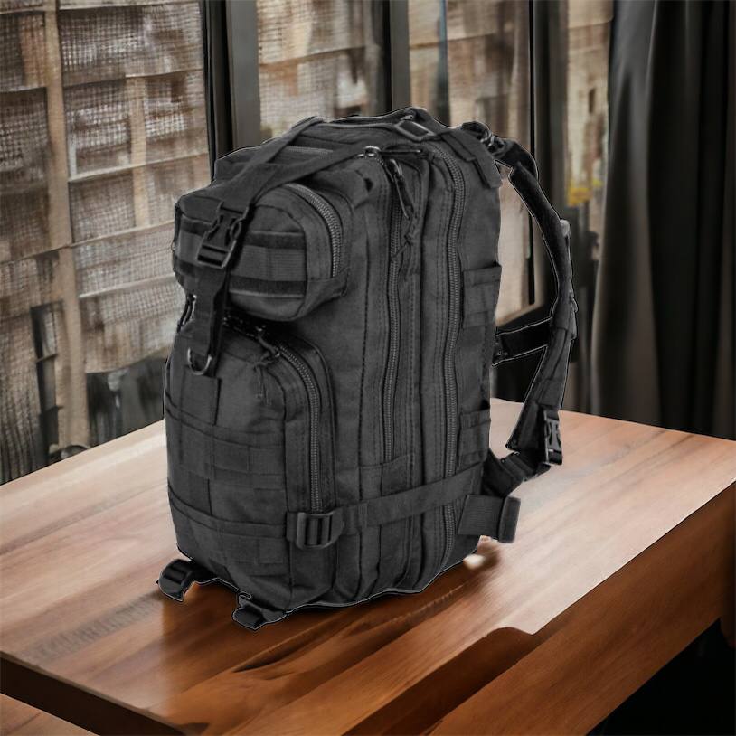 Тактический рюкзак Tactic 1000D для военных, охоты, рыбалки,  походов, путешествий и спорта. Цвет: черный