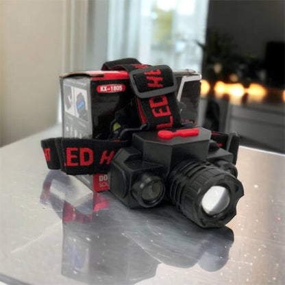 Фонарь налобный Bailong BL-1805 COB XPE аккумуляторный, фонарь на голову для рыбалки, надежный налобный