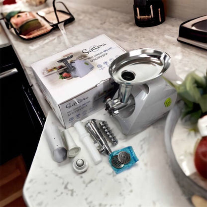 Мясорубка Suntera SMG-5425W, мясорубка-соковыжималка, электрическая мясорубка с насадками для дома