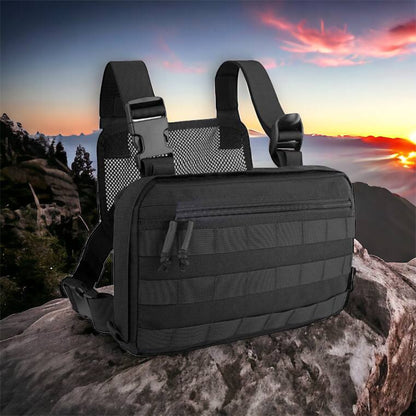 Тактична сумка нагрудна з Cordura 1000D, чоловіче розвантаження чорна