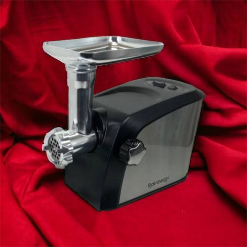 Электрическая мясорубка Rainberg RB-673 с соковыжималкой и шинковкой 9 насадок 3000W с реверсом