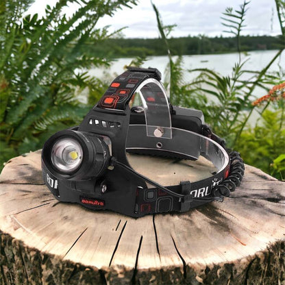 Налобный фонарь Bailong BL-T32-P50, мощный налобный светодиодный фонарик на голову, три режима