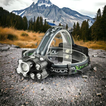 Яркий светодиодный налобный фонарь Bailong Police BL-T78 5 led белый, налобный фонарик с usb зарядкой