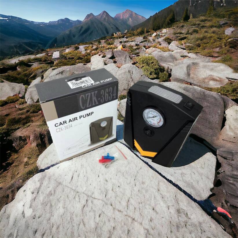 Автомобильный компрессор 12V насос с фонариком, мощный насос для колес автомобиля от прикуривателя