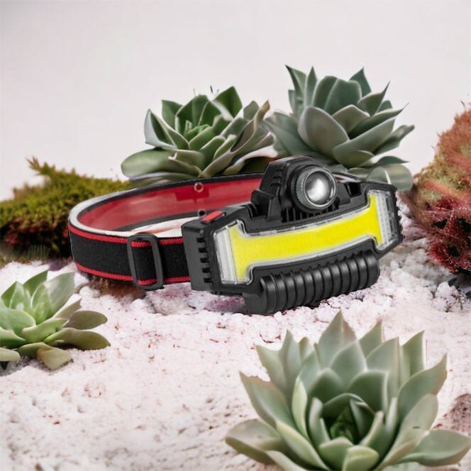 Налобный фонарик Bailong BL-W685-LTS+COB+RGB, 5 режимов, водостойкий, ударостойкий, USB кабель Type-c