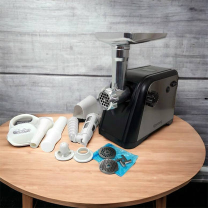 Мясорубка Rainberg RB-672 3000W электрическая с реверсом и соковыжималкой, мясорубка электрическая металл