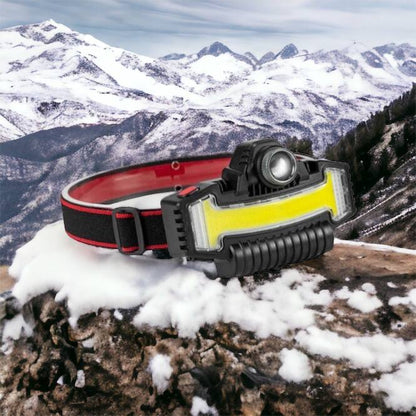 Налобный фонарик Bailong BL-W685-LTS+COB+RGB, 5 режимов, водостойкий, ударостойкий, USB кабель Type-c