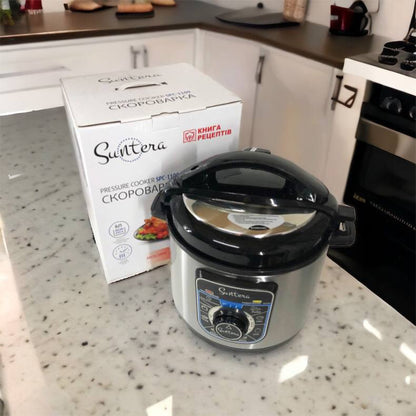 Мультиварка-скороварка SUNTERA SPC-1100 1000 Вт, пароварка для кухни бытовая, антипригарные рисоварки
