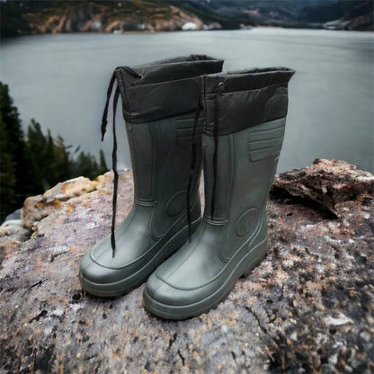 Сапоги мужские резиновые высокие утепленные с подвязкой 44 размер (29 см), сапоги резиновые для рыбалки