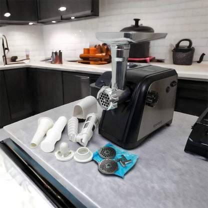 Мясорубка Rainberg RB-672 3000W электрическая с реверсом и соковыжималкой, мясорубка электрическая металл