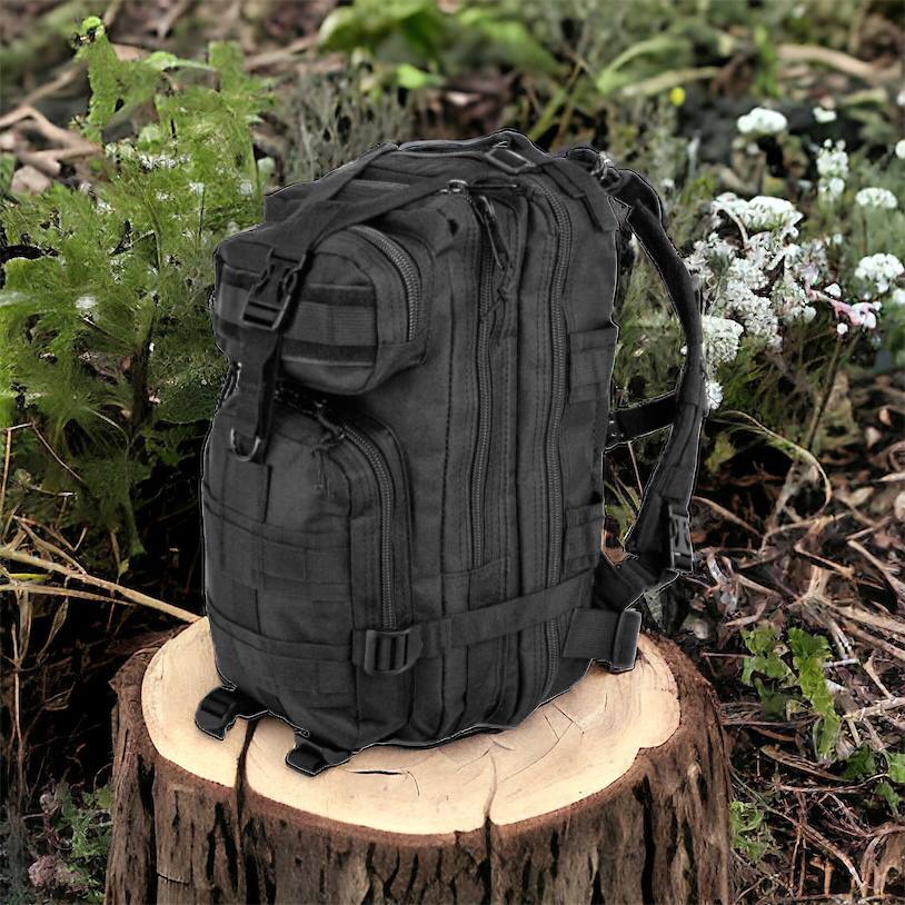 Тактический рюкзак Tactic 1000D для военных, охоты, рыбалки,  походов, путешествий и спорта. Цвет: черный