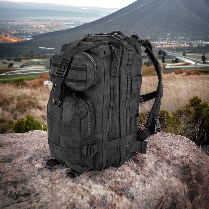 Тактический рюкзак Tactic 1000D для военных, охоты, рыбалки,  походов, путешествий и спорта. Цвет: черный