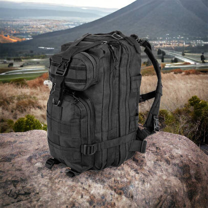 Тактический рюкзак Tactic 1000D для военных, охоты, рыбалки,  походов, путешествий и спорта. Цвет: черный