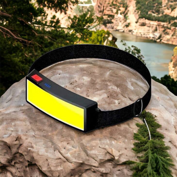 Налобный фонарик яркий рассеивающий для СТО Bailong BL-F007-COB, 3 режима, водостойкий, зарядка от USB