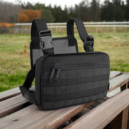 Тактична сумка нагрудна з Cordura 1000D, чоловіче розвантаження чорна