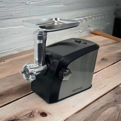 Электрическая мясорубка Rainberg RB-673 с соковыжималкой и шинковкой 9 насадок 3000W с реверсом