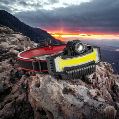 Налобный фонарик Bailong BL-W685-LTS+COB+RGB, 5 режимов, водостойкий, ударостойкий, USB кабель Type-c