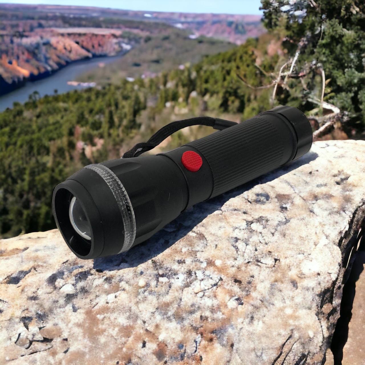 Ручний ліхтарик на батарейках (3хААА) з функцією зуму, кишеньковий міні ліхтар лід ліхтар переносний гарний