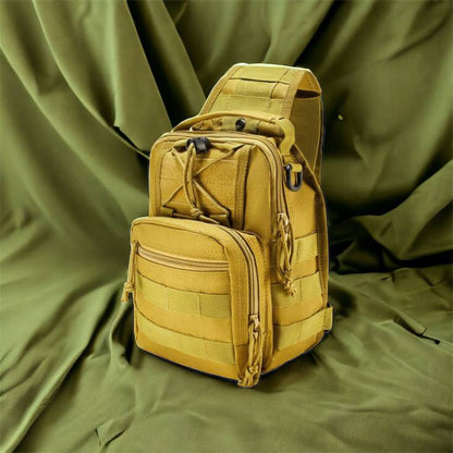 Качественная тактическая сумка, укрепленная мужская сумка рюкзак тактическая слинг. Цвет: койот