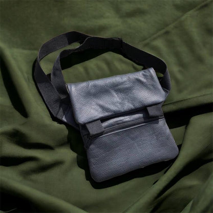 Тактична шкіряна сумка з кобурою, чоловічий месенджер, барсетка - чорний слінг, чоловіча сумка через плече