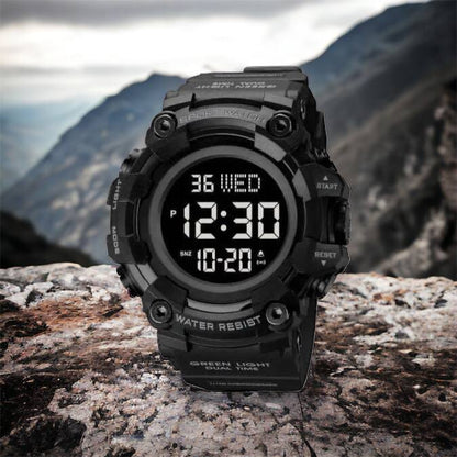 Годинник наручний чоловічий SKMEI 1968BKBK BLACK-BLACK, водостійкий тактичний годинник. Колір: чорний
