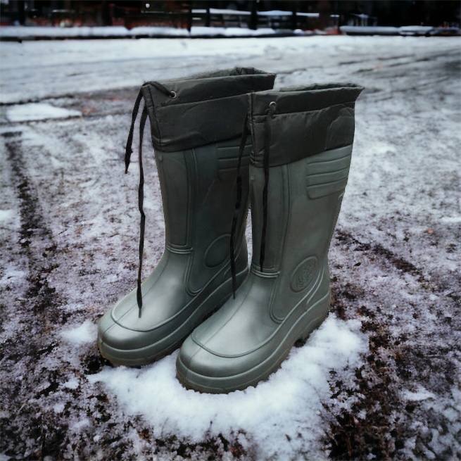 Сапоги мужские резиновые высокие утепленные с подвязкой 44 размер (29 см), сапоги резиновые для рыбалки