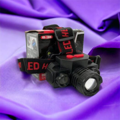 Фонарь налобный Bailong BL-1805 COB XPE аккумуляторный, фонарь на голову для рыбалки, надежный налобный