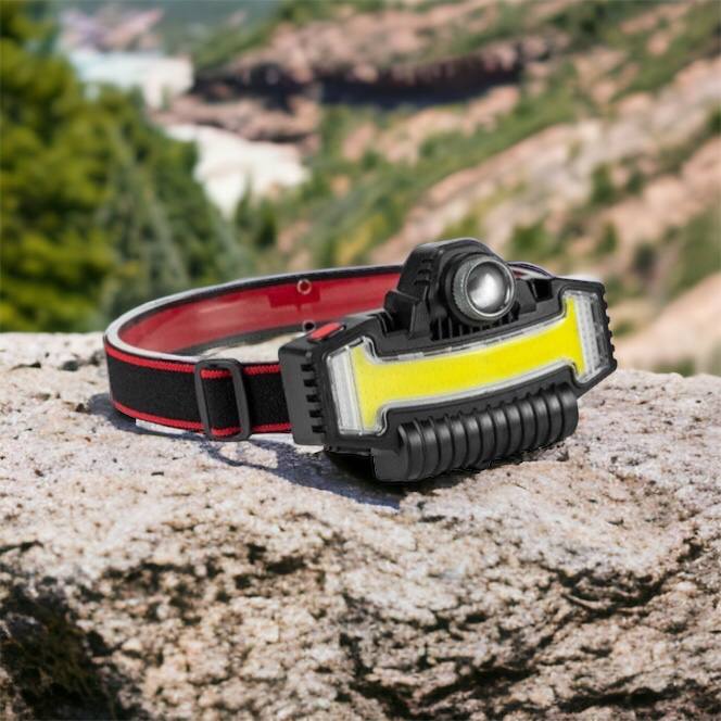 Налобный фонарик Bailong BL-W685-LTS+COB+RGB, 5 режимов, водостойкий, ударостойкий, USB кабель Type-c