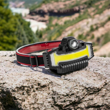 Налобный фонарик Bailong BL-W685-LTS+COB+RGB, 5 режимов, водостойкий, ударостойкий, USB кабель Type-c