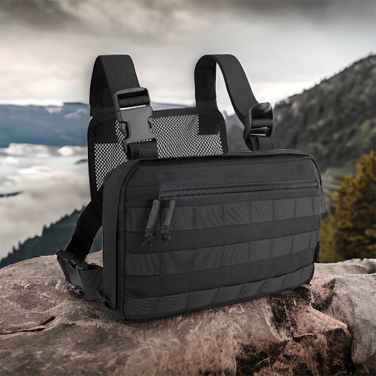 Тактична сумка нагрудна з Cordura 1000D, чоловіче розвантаження чорна