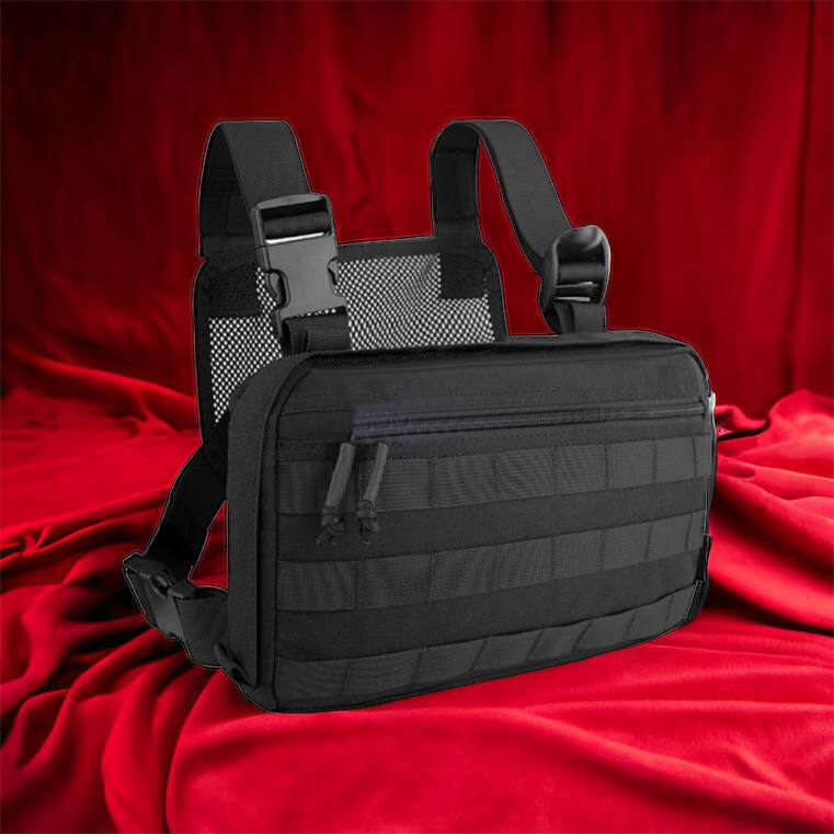 Тактична сумка нагрудна з Cordura 1000D, чоловіче розвантаження чорна