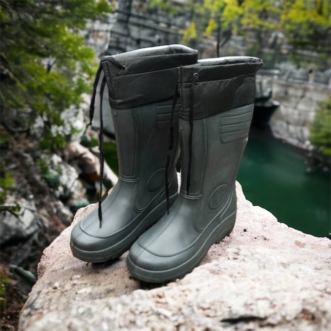 Сапоги мужские резиновые высокие утепленные с подвязкой 44 размер (29 см), сапоги резиновые для рыбалки