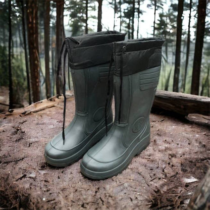 Сапоги мужские резиновые высокие утепленные с подвязкой 44 размер (29 см), сапоги резиновые для рыбалки