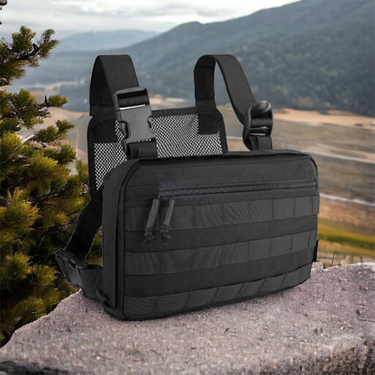 Тактична сумка нагрудна з Cordura 1000D, чоловіче розвантаження чорна