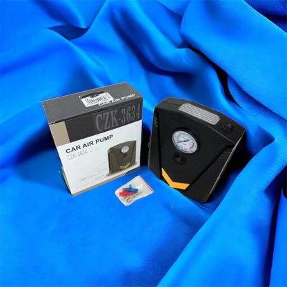 Автомобильный компрессор 12V насос с фонариком, мощный насос для колес автомобиля от прикуривателя