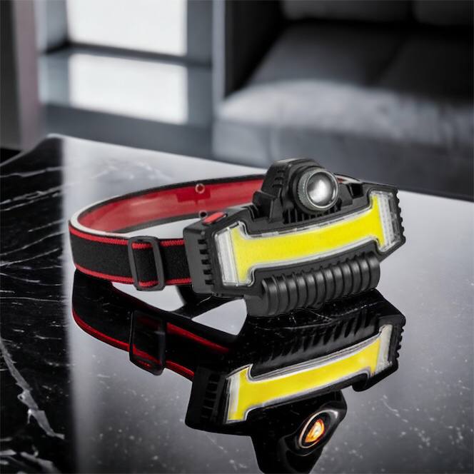 Налобный фонарик Bailong BL-W685-LTS+COB+RGB, 5 режимов, водостойкий, ударостойкий, USB кабель Type-c