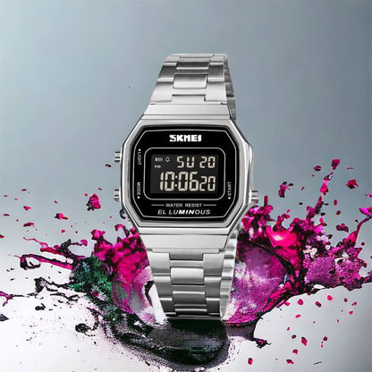 Часы наручные мужские SKMEI 1647SI, армейские часы противоударные, модные мужские часы