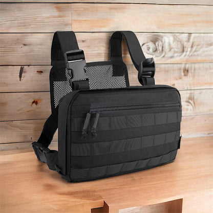 Тактична сумка нагрудна з Cordura 1000D, чоловіче розвантаження чорна