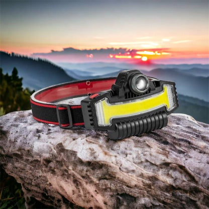 Налобный фонарик Bailong BL-W685-LTS+COB+RGB, 5 режимов, водостойкий, ударостойкий, USB кабель Type-c