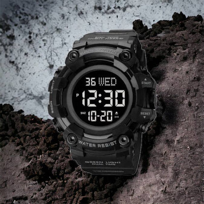 Годинник наручний чоловічий SKMEI 1968BKBK BLACK-BLACK, водостійкий тактичний годинник. Колір: чорний