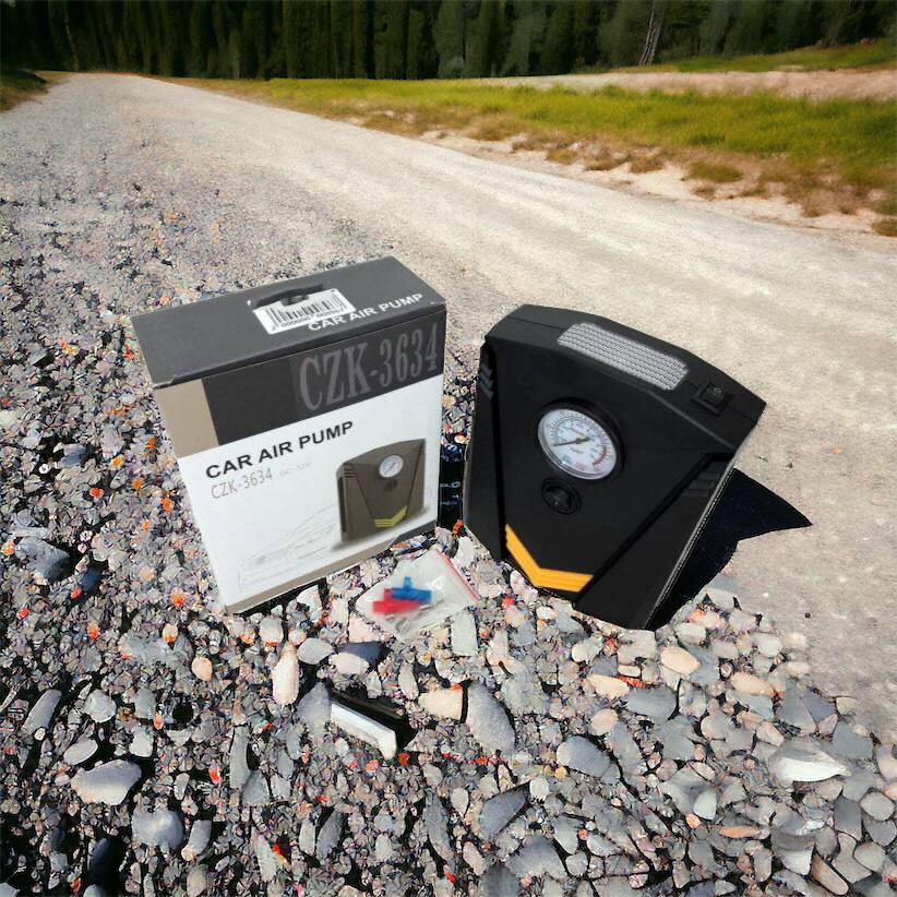 Автомобильный компрессор 12V насос с фонариком, мощный насос для колес автомобиля от прикуривателя
