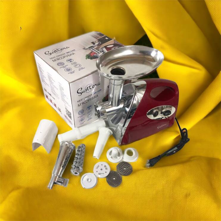 Электромясорубка Suntera SMG-5420R 1800 Вт, электромясорубка соковыжималка для томатов, мясорубка для дома