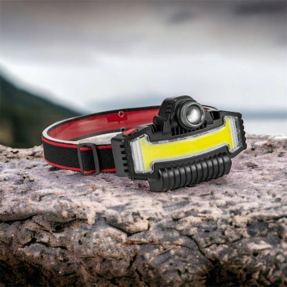 Налобный фонарик Bailong BL-W685-LTS+COB+RGB, 5 режимов, водостойкий, ударостойкий, USB кабель Type-c