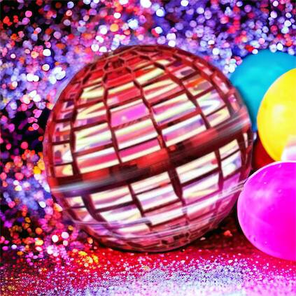 Летающий шар спиннер светящийся FlyNova Pro Gyrosphere игрушка мяч бумеранг, игрушка летающий шар