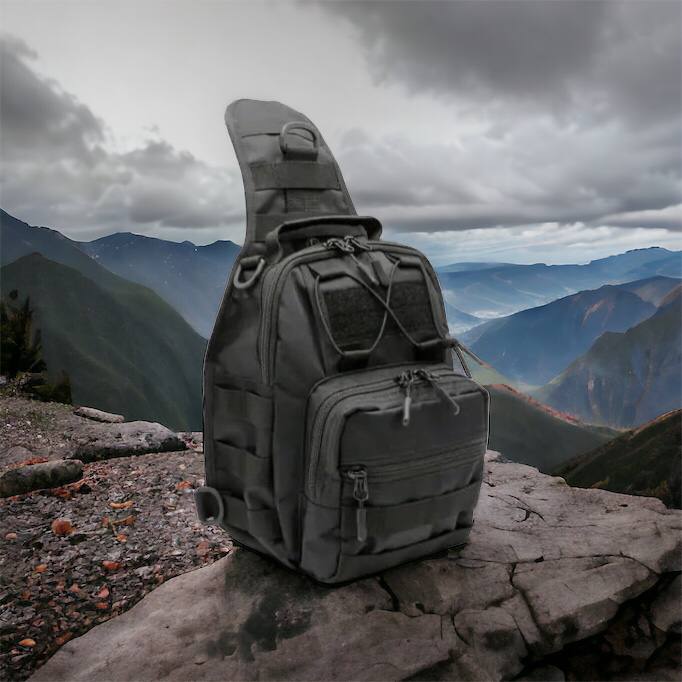 Качественная тактическая сумка, укрепленная мужская сумка рюкзак тактическая слинг. Цвет: черный